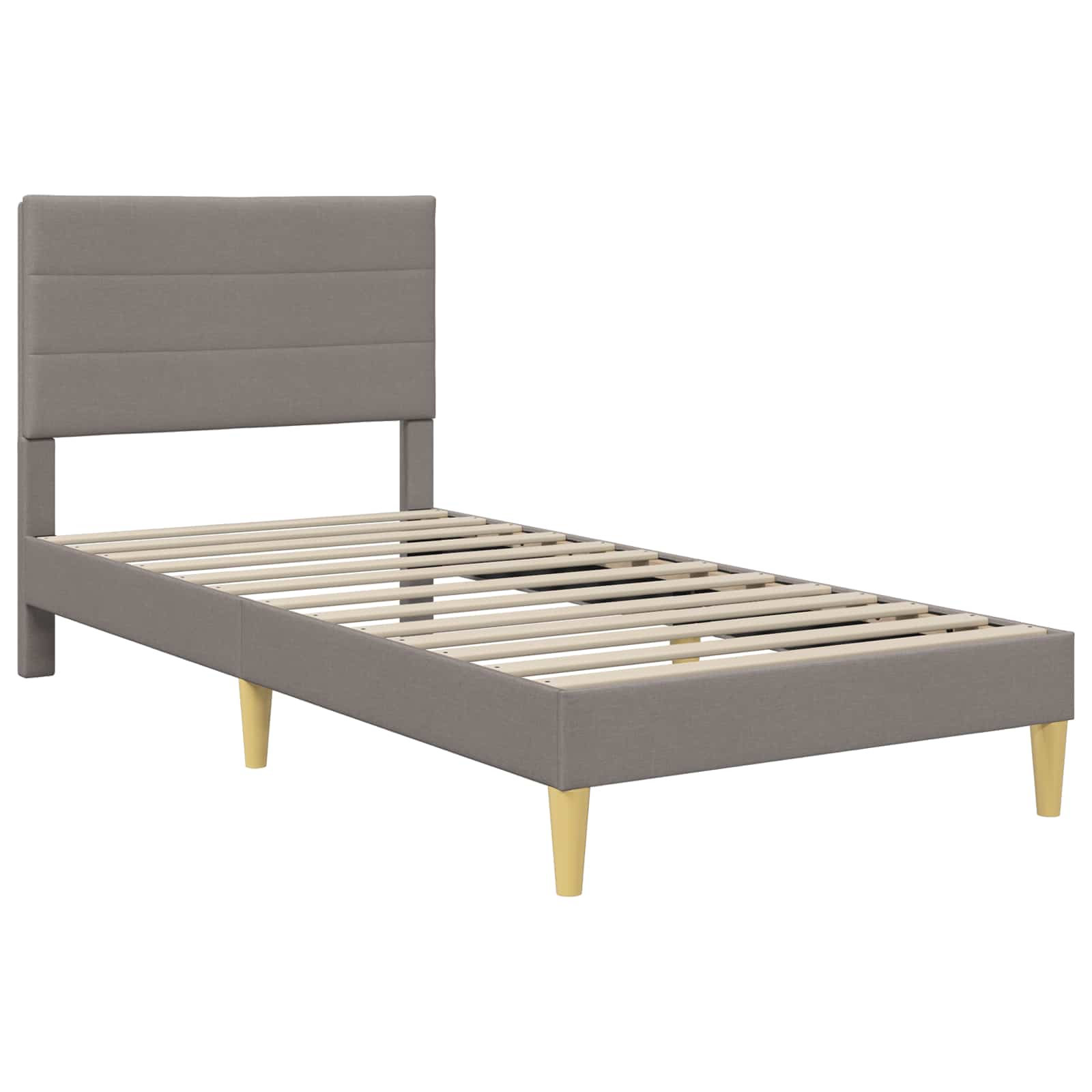 Σκελετός Κρεβατιού με κεφαλάρι Taupe 80 x 200 cm ύφασμα - Pakobazaar