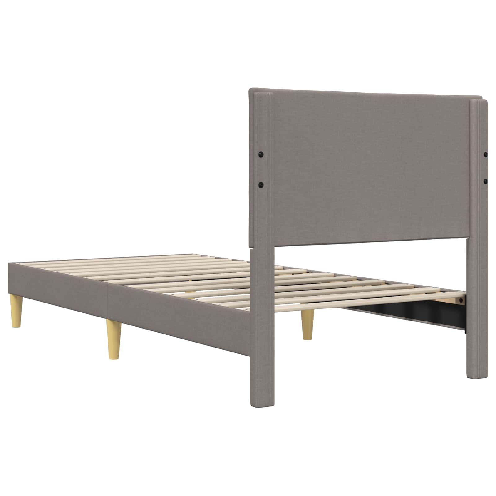 Σκελετός Κρεβατιού με κεφαλάρι Taupe 80 x 200 cm ύφασμα - Pakobazaar