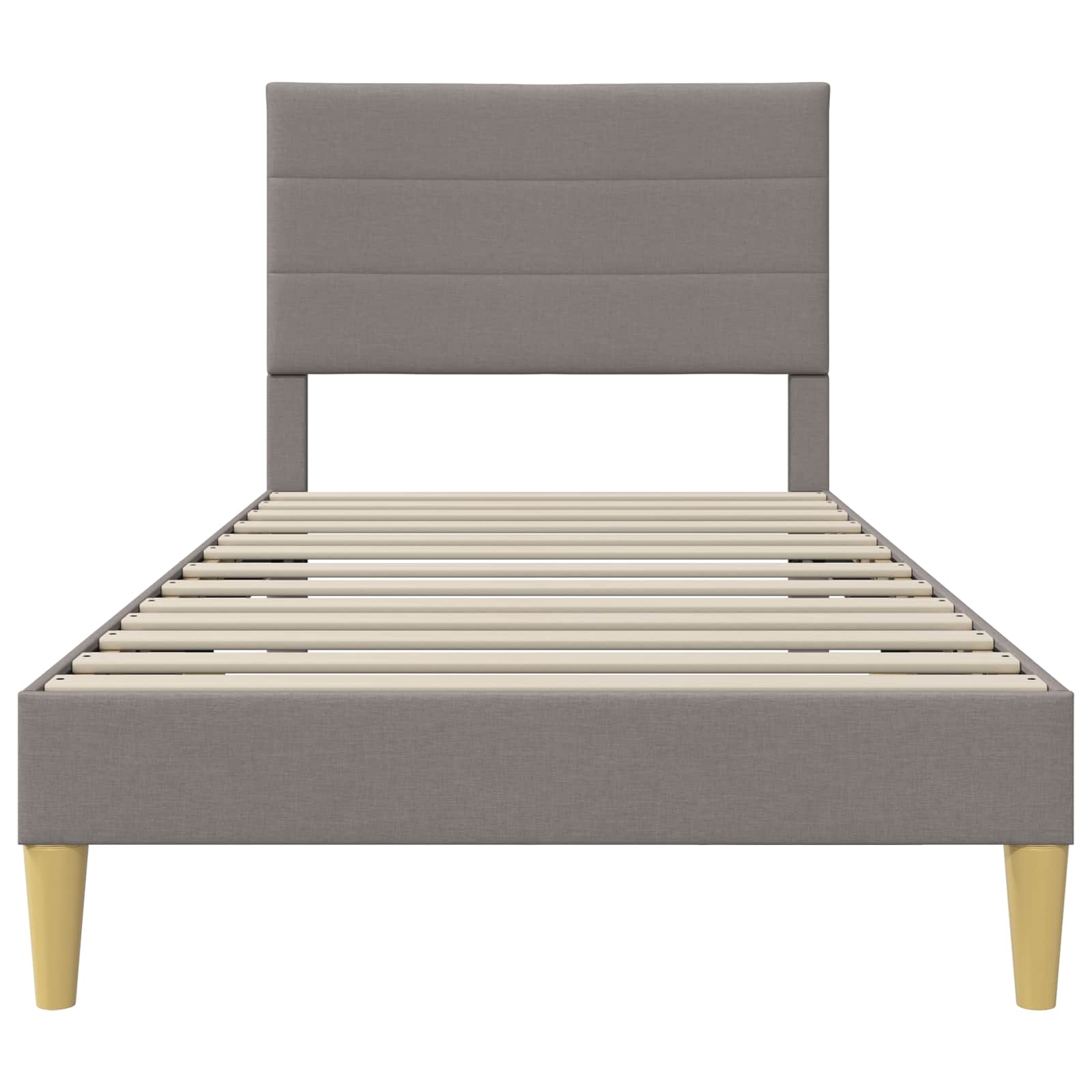 Σκελετός Κρεβατιού με κεφαλάρι Taupe 80 x 200 cm ύφασμα - Pakobazaar