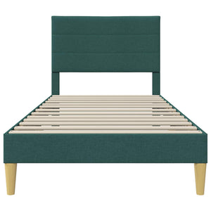 Σκελετός Κρεβατιού Σκούρο Πράσινο 90 x 190 cm ύφασμα - Pakobazaar