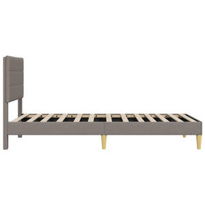 Σκελετός Κρεβατιού με κεφαλάρι Taupe 90 x 190 cm ύφασμα - Pakobazaar