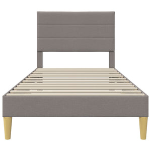 Σκελετός Κρεβατιού με κεφαλάρι Taupe 90 x 200 cm Ύφασμα - Pakobazaar