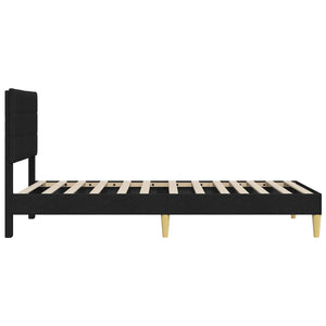 Σκελετός Κρεβατιού με κεφαλάρι Μαύρο 100 x 200 cm ύφασμα - Pakobazaar