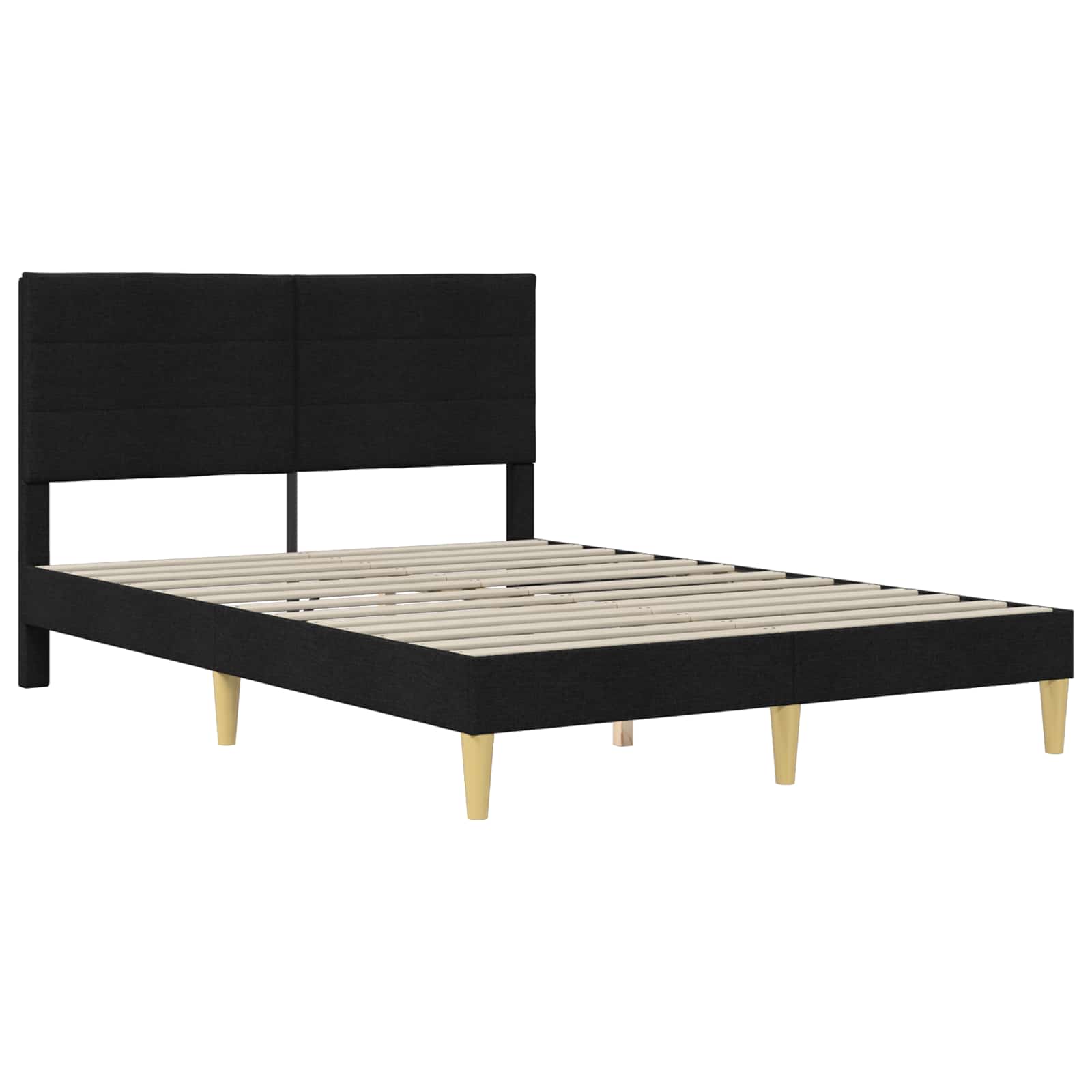 Σκελετός Κρεβατιού με κεφαλάρι Μαύρο 120 x 190 cm ύφασμα - Pakobazaar