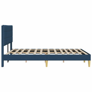 Σκελετός Κρεβατιού με κεφαλάρι Μπλε 120 x 190 cm ύφασμα - Pakobazaar