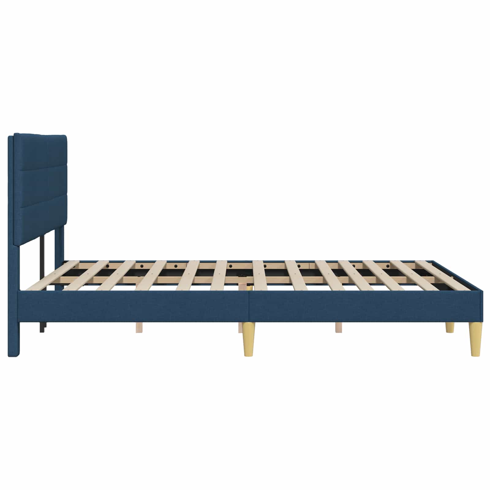 Σκελετός Κρεβατιού με κεφαλάρι Μπλε 140 x 190 cm ύφασμα - Pakobazaar