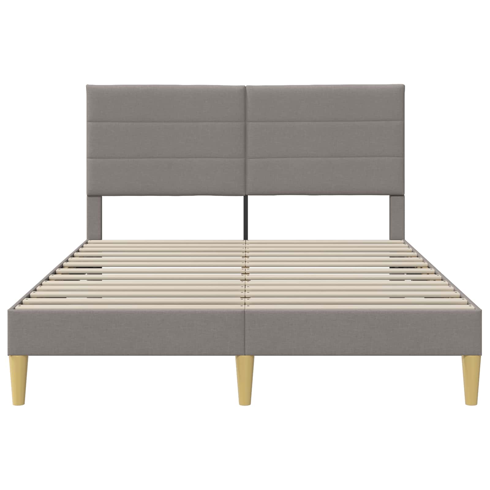 Σκελετός Κρεβατιού με κεφαλάρι Taupe 140 x 200 cm ύφασμα - Pakobazaar