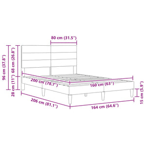 Σκελετός Κρεβατιού Σκούρο Πράσινο 160 x 200 cm ύφασμα - Pakobazaar