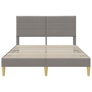 Σκελετός Κρεβατιού με κεφαλάρι Taupe 160 x 200 cm ύφασμα - Pakobazaar