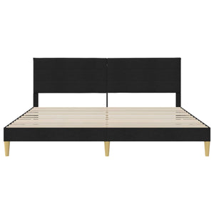 Σκελετός Κρεβατιού με κεφαλάρι Μαύρο 180 x 200 cm Ύφασμα - Pakobazaar