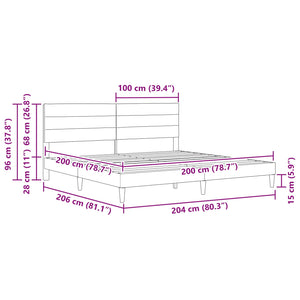 Σκελετός Κρεβατιού Σκούρο Πράσινο 200 x 200 cm Ύφασμα - Pakobazaar