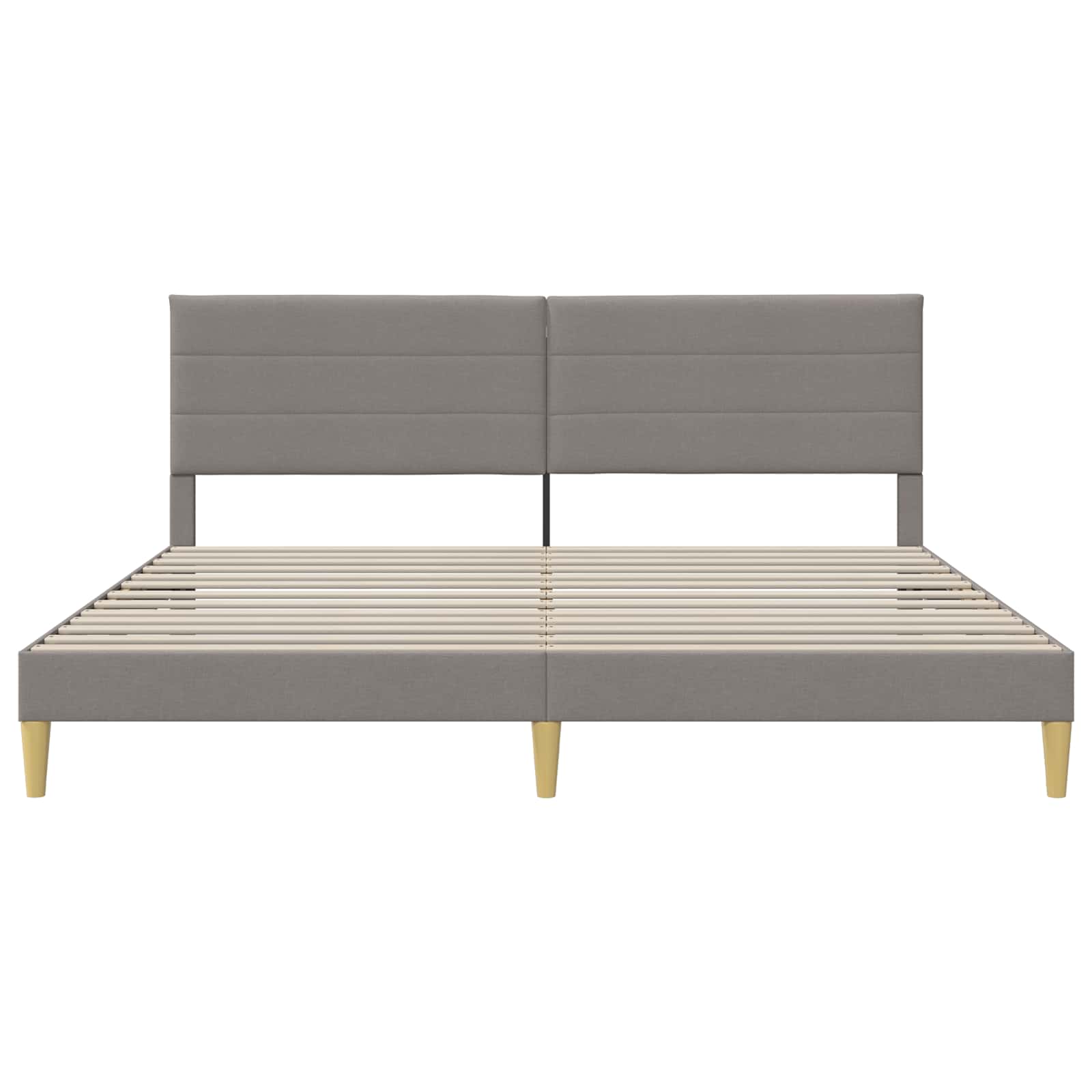 Σκελετός Κρεβατιού με κεφαλάρι Taupe 200 x 200 cm Ύφασμα - Pakobazaar