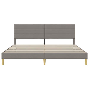 Σκελετός Κρεβατιού με κεφαλάρι Taupe 200 x 200 cm Ύφασμα - Pakobazaar
