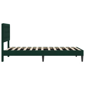 Σκελετός Κρεβατιού Σκούρο Πράσινο 90 x 190 cm Βελούδο - Pakobazaar