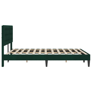 Σκελετός Κρεβατιού Σκούρο Πράσινο 120 x 190 cm Βελούδο - Pakobazaar