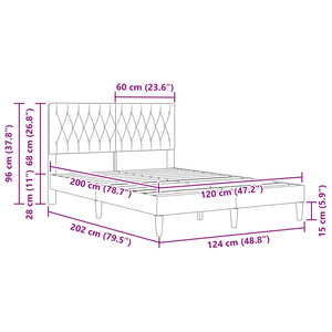Σκελετός Κρεβατιού με κεφαλάρι Μαύρο 120 x 200 cm Βελούδο - Pakobazaar