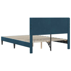 Σκελετός Κρεβατιού με κεφαλάρι Μπλε 140 x 190 cm Βελούδο - Pakobazaar