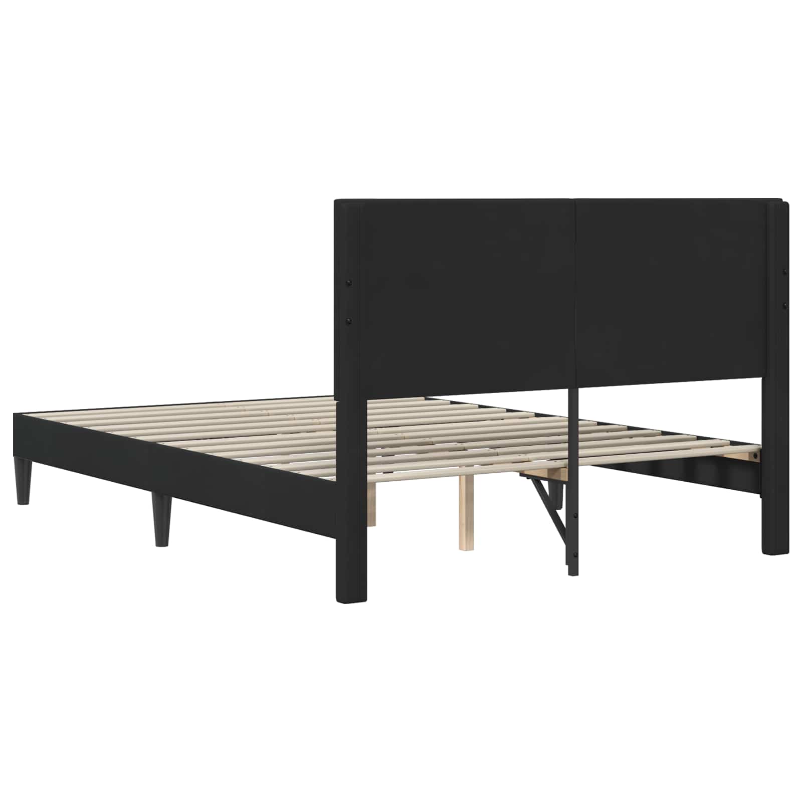 Σκελετός Κρεβατιού με κεφαλάρι Μαύρο 140 x 200 cm Βελούδο - Pakobazaar