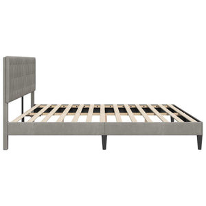 Σκελετός Κρεβατιού Ανοιχτό γκρι 180 x 200 cm Βελούδο - Pakobazaar