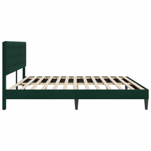 Σκελετός Κρεβατιού Σκούρο Πράσινο 180 x 200 cm Βελούδο - Pakobazaar