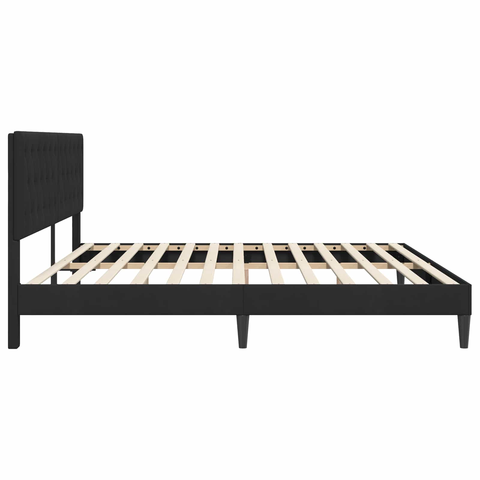 Σκελετός Κρεβατιού με κεφαλάρι Μαύρο 180 x 200 cm Βελούδο - Pakobazaar