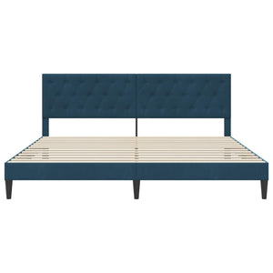 Σκελετός Κρεβατιού με κεφαλάρι Μπλε 180 x 200 cm Βελούδο - Pakobazaar