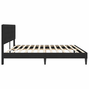 Σκελετός Κρεβατιού με κεφαλάρι Μαύρο 200 x 200 cm Βελούδο - Pakobazaar