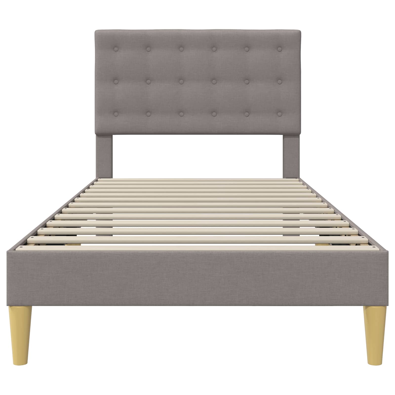 Σκελετός Κρεβατιού με κεφαλάρι Taupe 80 x 200 cm Ύφασμα - Pakobazaar