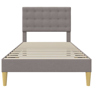 Σκελετός Κρεβατιού με κεφαλάρι Taupe 90 x 190 cm Ύφασμα - Pakobazaar