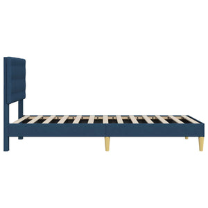 Σκελετός Κρεβατιού με κεφαλάρι Μπλε 90 x 200 cm Ύφασμα - Pakobazaar