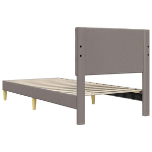 Σκελετός Κρεβατιού με κεφαλάρι Taupe 100 x 200 cm Ύφασμα - Pakobazaar