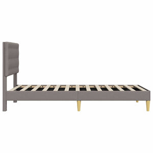 Σκελετός Κρεβατιού με κεφαλάρι Taupe 100 x 200 cm Ύφασμα - Pakobazaar
