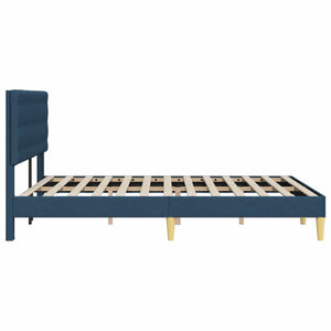 Σκελετός Κρεβατιού με κεφαλάρι Μπλε 120 x 190 cm Ύφασμα - Pakobazaar