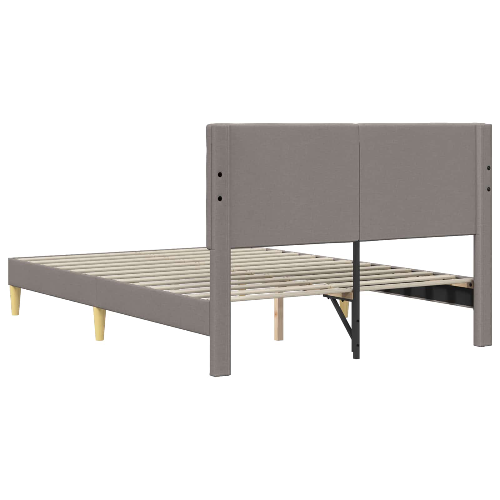 Σκελετός Κρεβατιού με κεφαλάρι Taupe 120 x 200 cm Ύφασμα - Pakobazaar