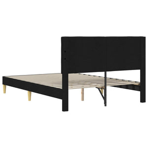 Σκελετός Κρεβατιού με κεφαλάρι Μαύρο 140 x 190 cm Ύφασμα - Pakobazaar