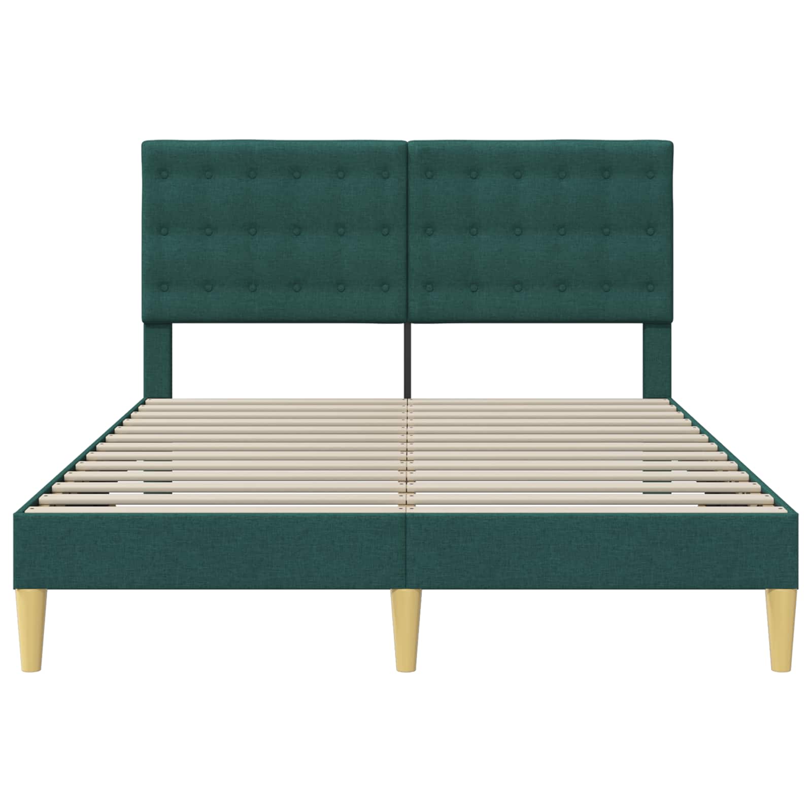 Σκελετός Κρεβατιού Σκούρο Πράσινο 140 x 190 cm Ύφασμα - Pakobazaar