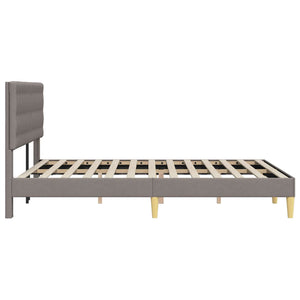 Σκελετός Κρεβατιού με κεφαλάρι Taupe 140 x 190 cm Ύφασμα - Pakobazaar