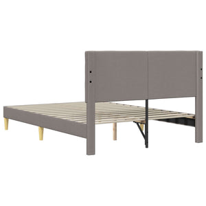 Σκελετός Κρεβατιού με κεφαλάρι Taupe 140 x 200 cm Ύφασμα - Pakobazaar