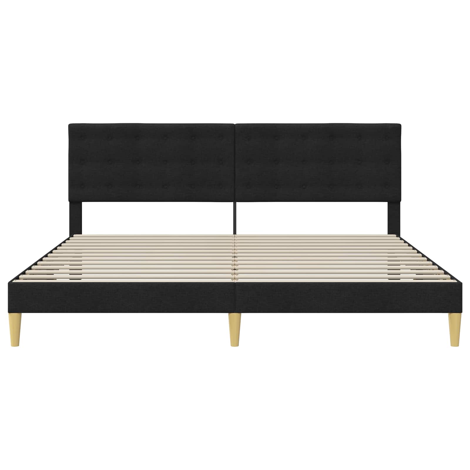 Σκελετός Κρεβατιού με κεφαλάρι Μαύρο 180 x 200 cm Ύφασμα - Pakobazaar