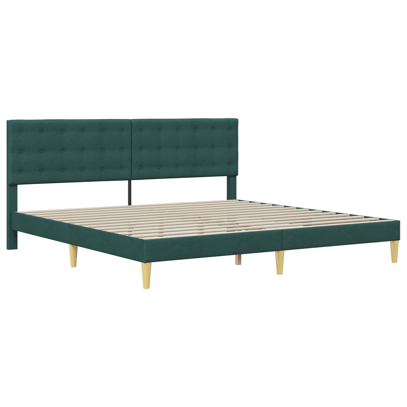 Σκελετός Κρεβατιού Σκούρο Πράσινο 180 x 200 cm Ύφασμα - Pakobazaar