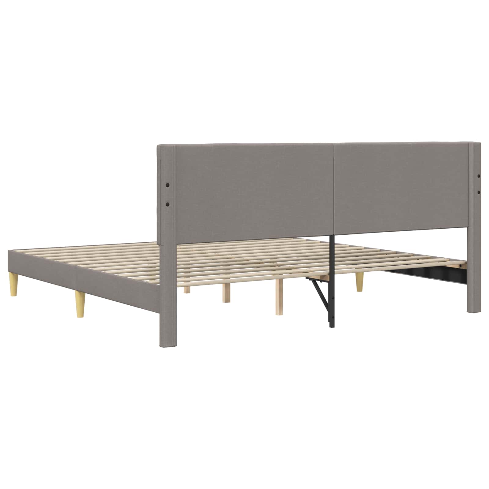 Σκελετός Κρεβατιού με κεφαλάρι Taupe 180 x 200 cm Ύφασμα - Pakobazaar