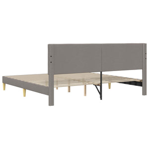 Σκελετός Κρεβατιού με κεφαλάρι Taupe 180 x 200 cm Ύφασμα - Pakobazaar