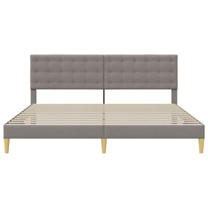 Σκελετός Κρεβατιού με κεφαλάρι Taupe 180 x 200 cm Ύφασμα - Pakobazaar