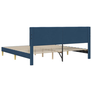Σκελετός Κρεβατιού με κεφαλάρι Μπλε 180 x 200 cm Ύφασμα - Pakobazaar