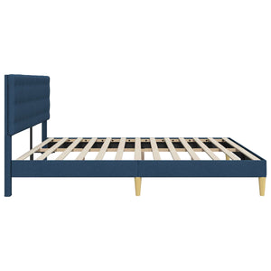 Σκελετός Κρεβατιού με κεφαλάρι Μπλε 180 x 200 cm Ύφασμα - Pakobazaar