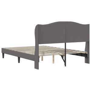 Σκελετός Κρεβατιού με κεφαλάρι Γκρι 120 x 190 cm Τεχνητό Δέρμα - Pakobazaar