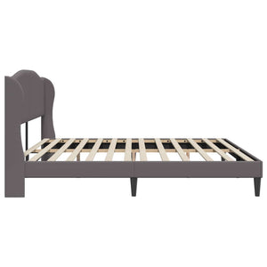 Σκελετός Κρεβατιού με κεφαλάρι Γκρι 180 x 200 cm Τεχνητό Δέρμα - Pakobazaar