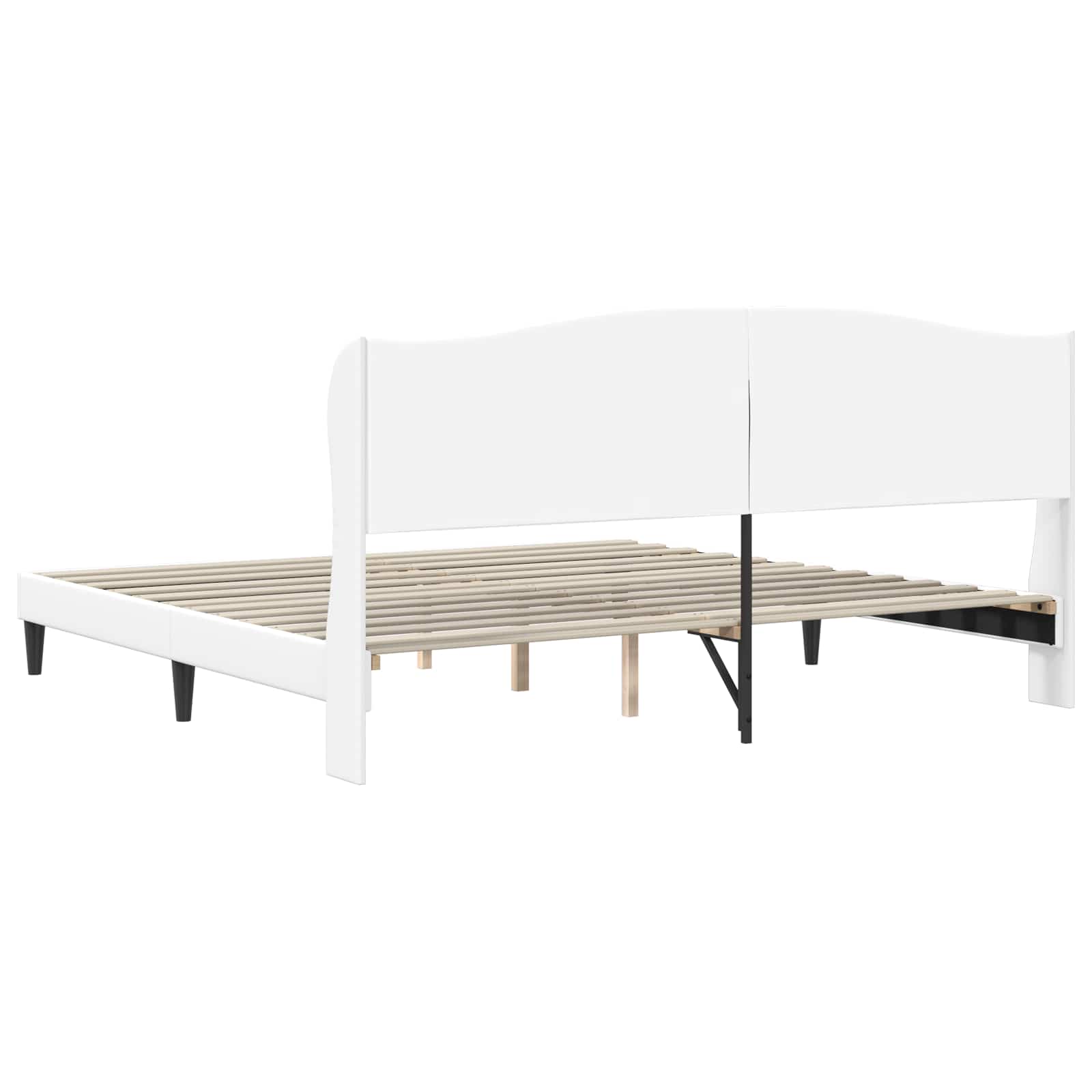 Σκελετός Κρεβατιού με κεφαλάρι Λευκό 180 x 200 cm Τεχνητό Δέρμα - Pakobazaar