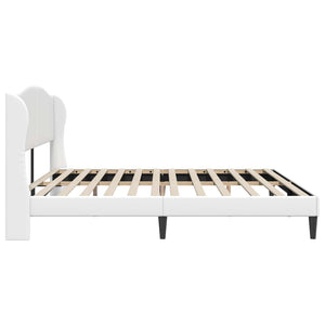 Σκελετός Κρεβατιού με κεφαλάρι Λευκό 180 x 200 cm Τεχνητό Δέρμα - Pakobazaar