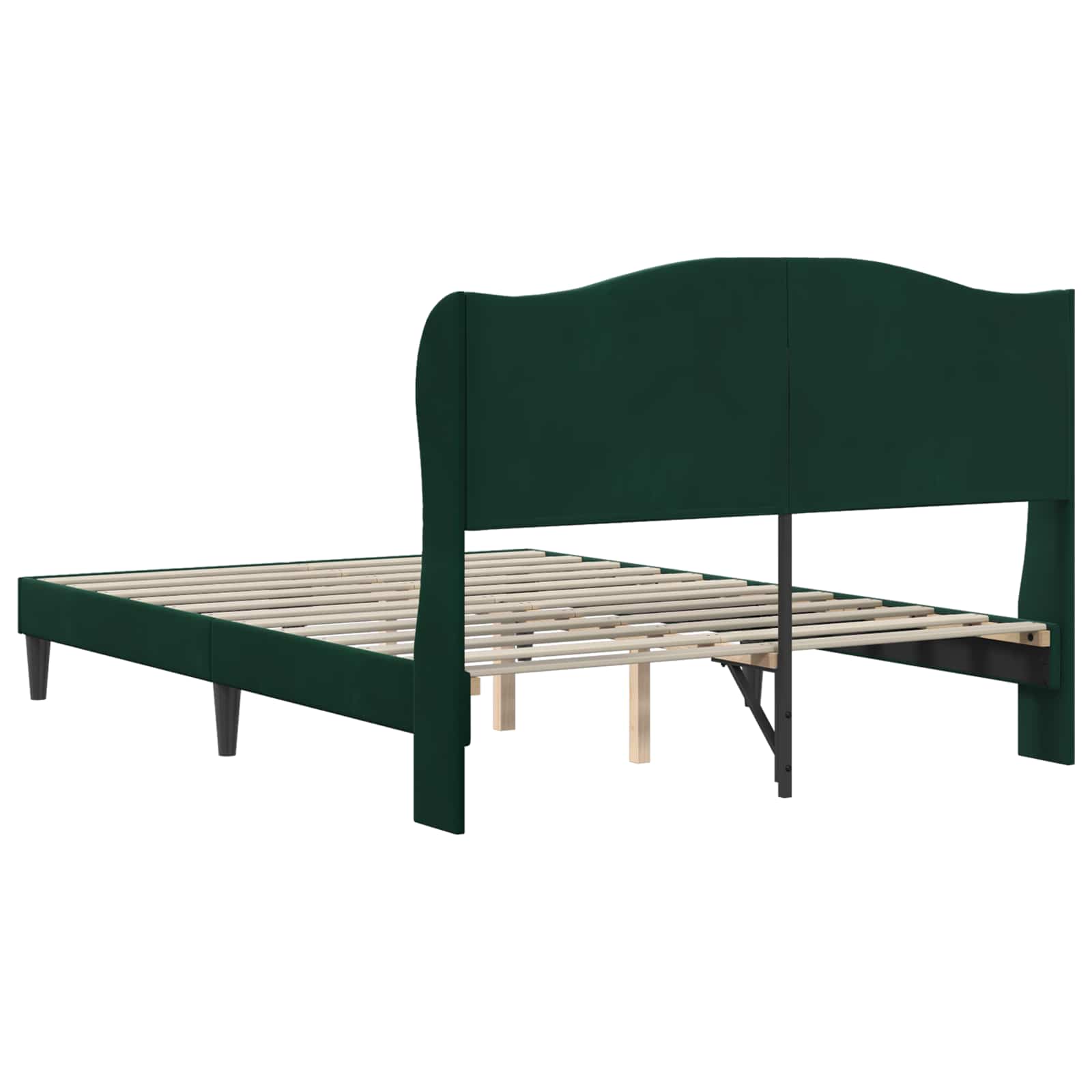 Σκελετός Κρεβατιού Σκούρο Πράσινο 120 x 190 cm Βελούδο - Pakobazaar